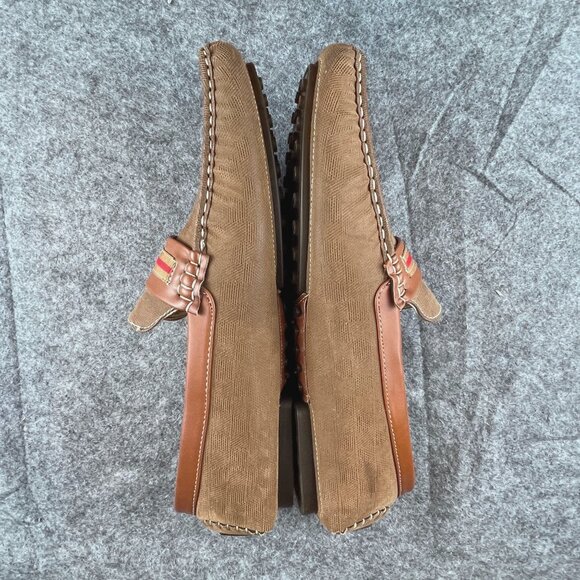 Mens 11 Bruno Marc Brown Driving Loafers Casual Comfy Slip-On Shoes Rubber Soles - Picture 4 of 10